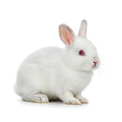 Obraz premium Fluffy bunny rabbit isolated on white background perfect for Easter decorations, pet-themed projects, and educational resources 