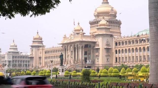 Vidhana Soudha, Bangalore &ndash; Architectural Marvel of Karnataka A stunning view of Vidhana Soudha, the legislative building of Karnataka, located in Bangalore, India