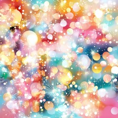 Festive Sparkles and Bokeh Background