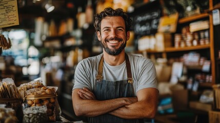 Fototapeta premium A person believing that small businesses create jobs.