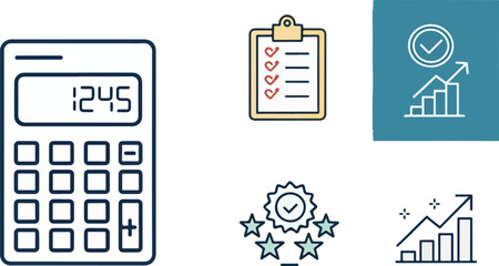 Accounting Calculator vector design, Calculator logo and icon design, Calculator Illustration vector design