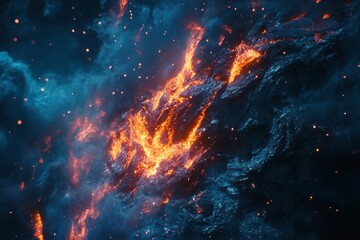 Realistic fire with glowing embers and smoke creating a dramatic atmosphere full HD, Realistic Fire with alpha, Full HD Fire