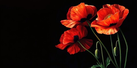 Obraz premium Poppy Flowers: Symbol of Respect and Memory