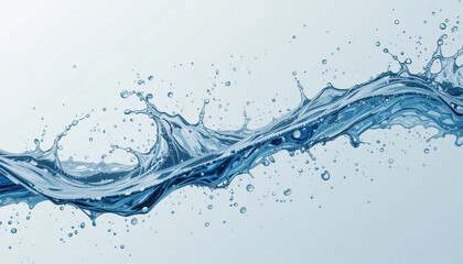 Obraz premium water splash isolated on white