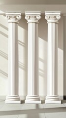 classic columns in white