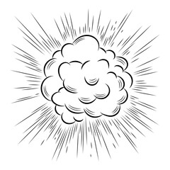 Comic boom effect. Cartoon. Bang and pow splashes. Hand drawn sketch doodle action effect.