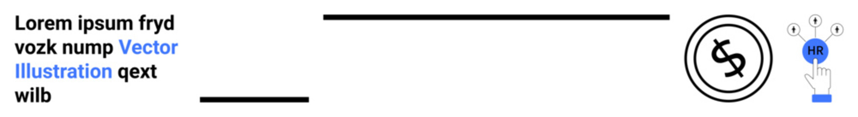 Dollar coin encircled in black, lightbulb icon with a working idea, and placeholder text. Ideal for finance, innovation, business strategy, entrepreneurship, creative problem-solving, brainstorming