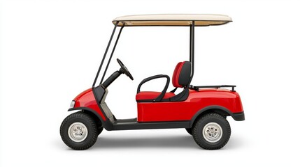 a golfcart isolated on a white background