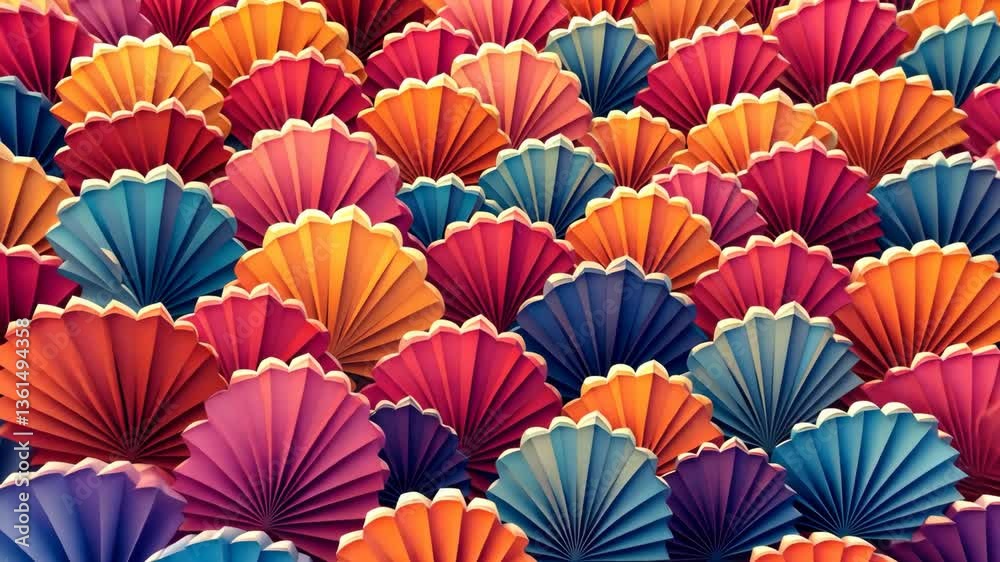 Fototapete a close up of a colorful array of flower shaped objects. the objects are in various colors and sizes