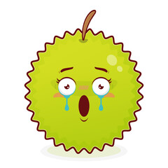 durian scared face cartoon cute