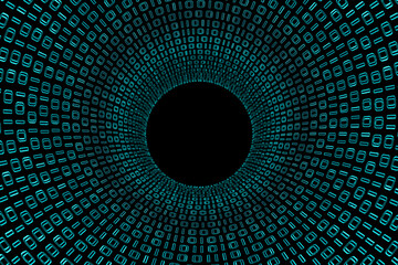 3d Data Digital Binary Tunnel