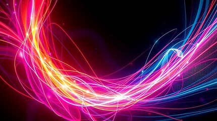 Abstract light background with red stars shining brightly in a glowing, festive space setting