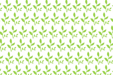 Green Leaves Pattern - Seamless Floral Background