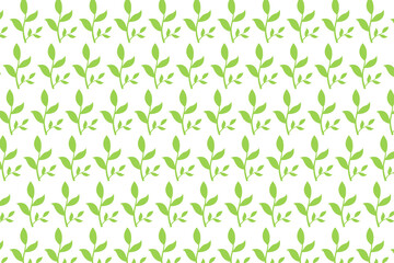 Green Leaves Pattern - Seamless Floral Background