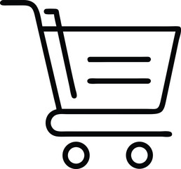 shopping cart trolley vector icon