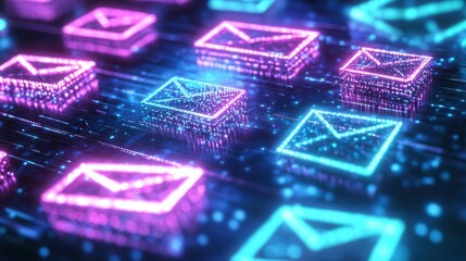 Encrypted email with holographic security keys, privacy and confidentiality theme