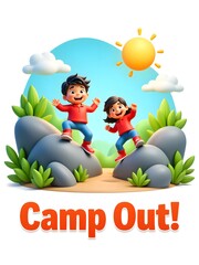 Naklejka premium Children's Explore Nature Tour