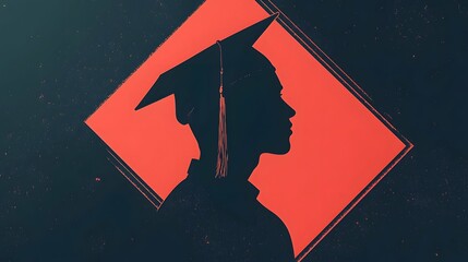 A stylish graduation cap frame template, perfect for showcasing accomplishments and invitations.