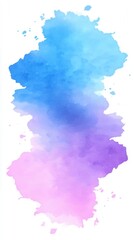 Fototapeta premium A vibrant watercolor splash featuring a gradient from blue to purple, creating a soothing and artistic effect.