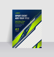 Futuristic Sports Technology Flyer Template with Greenlight
