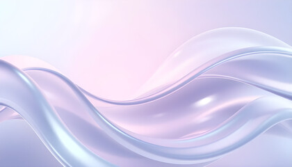 Soft Abstract Flowing Shapes in Light Pink and Blue Tones