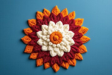 Creative crochet flower decor home crafting handmade art indoor ambiance aesthetic design inspiration