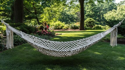 Relaxing Hammock in a Lush Green Garden