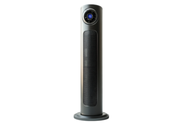 Sleek Black Tower Fan, A Modern Solution For Cooling Your Space, Offering Quiet Operation And Efficient Airflow, Designed For Stylish Homes Isolated on Transparent Background