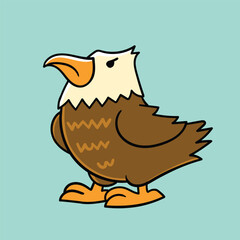 Cute falcon like a chicken