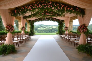 Fototapeta premium Elegant Outdoor Wedding Venue (1)