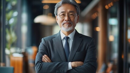 Naklejka premium A businessman who is respected by his colleagues.