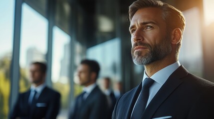 Fototapeta premium A businessman who is respected by his colleagues.