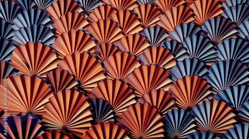 Fototapete a close up of a colorful array of flower shaped objects. the objects are in various colors and sizes
