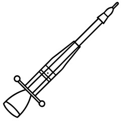 Bassoon bomber line art vector illustration 