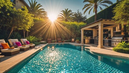 A Starlit Escape at the Resort's Luxe Swimming Pool