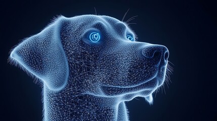 Dog Wireframe Portrait