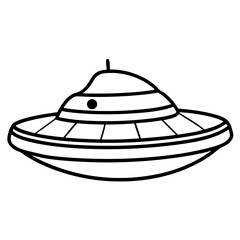 Harp Hovercraft line art vector illustration 