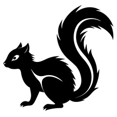 Loony tail silhouette vector illustration 
