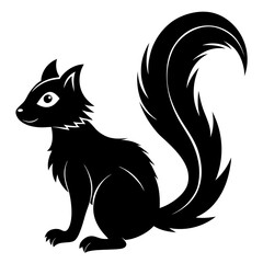 Loony tail silhouette vector illustration 