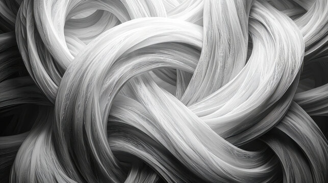 Intricate abstract lines intertwine to express chaos and mental strain in a tangled visual representation of overwhelming thoughts