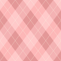 Argyle pattern of geometric rhombus. Harlequin design. Classic diamond shaped textile material for gift wrapping paper, socks, sweater, jumper, other modern textile or paper design.	