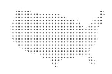 U.S. maps, dots, circles, middle - objects, icons, symbols, pictograms