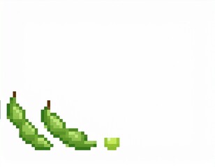 Fototapeta premium ゲームのドット絵風の枝豆