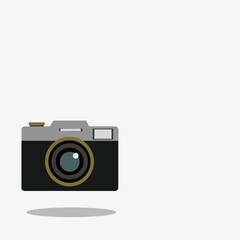 illustration of digital camera with white background. suitable for simple drawing objects, white background, and decoration elements