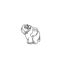 Elephant cartoon vector 
