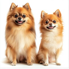 Obraz premium group of pomeranian dogs
