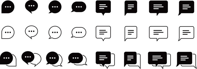 チャット吹き出しのアイコンセット