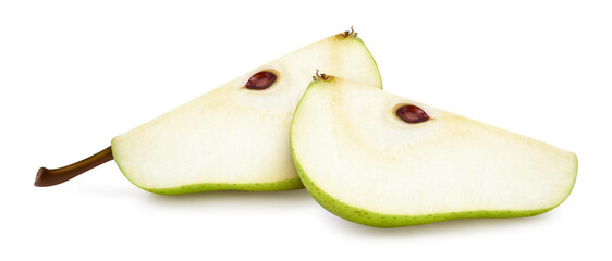Pears isolated on white background clipping path