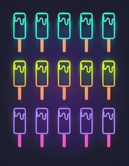 夜のネオンみたいなアイス