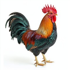 Fototapeta premium rooster isolated on white background
